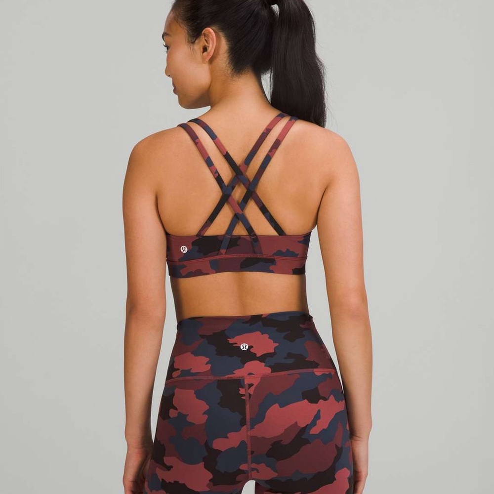 lululemon athletica Red and Black Sports Bra